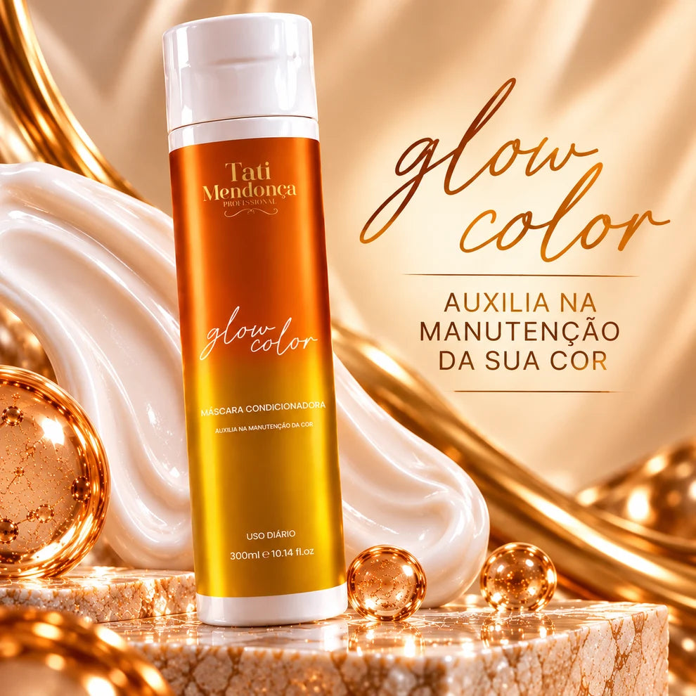Kit Glow Color Tati Mendonça – Shampoo, Máscara Condicionadora e Leave-in Color Protect