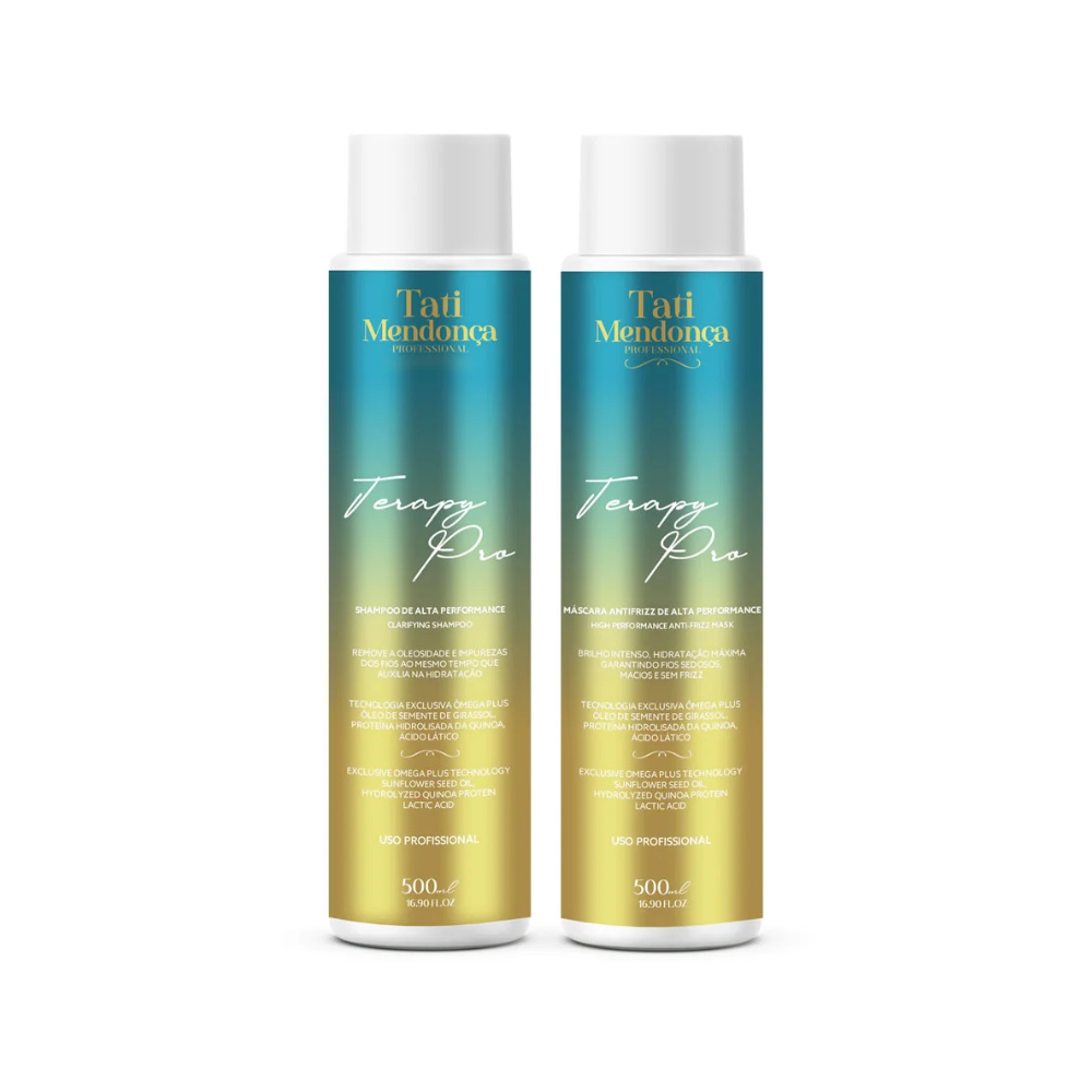 kit Shampoo e Máscara de alinhamento Capilar 500ml - New Terapy Pro | Tati Mendonça