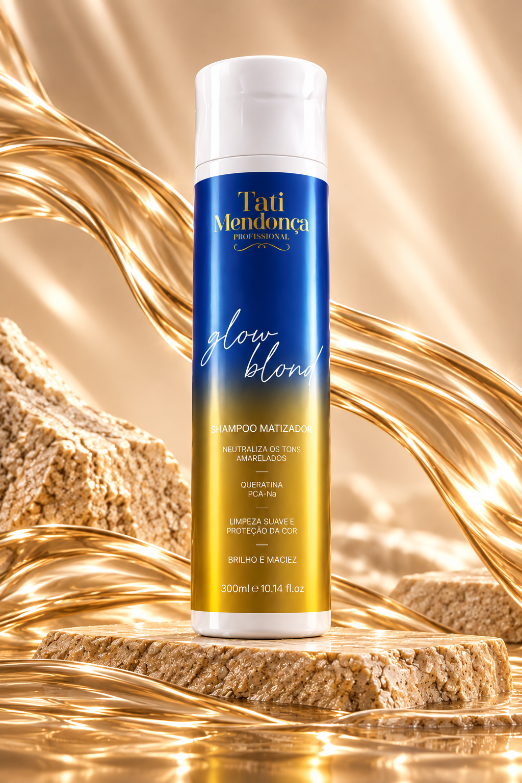 Shampoo Matizador Glow Blond – Neutralização dos Tons Amarelados 300 ml Tati Mendonça