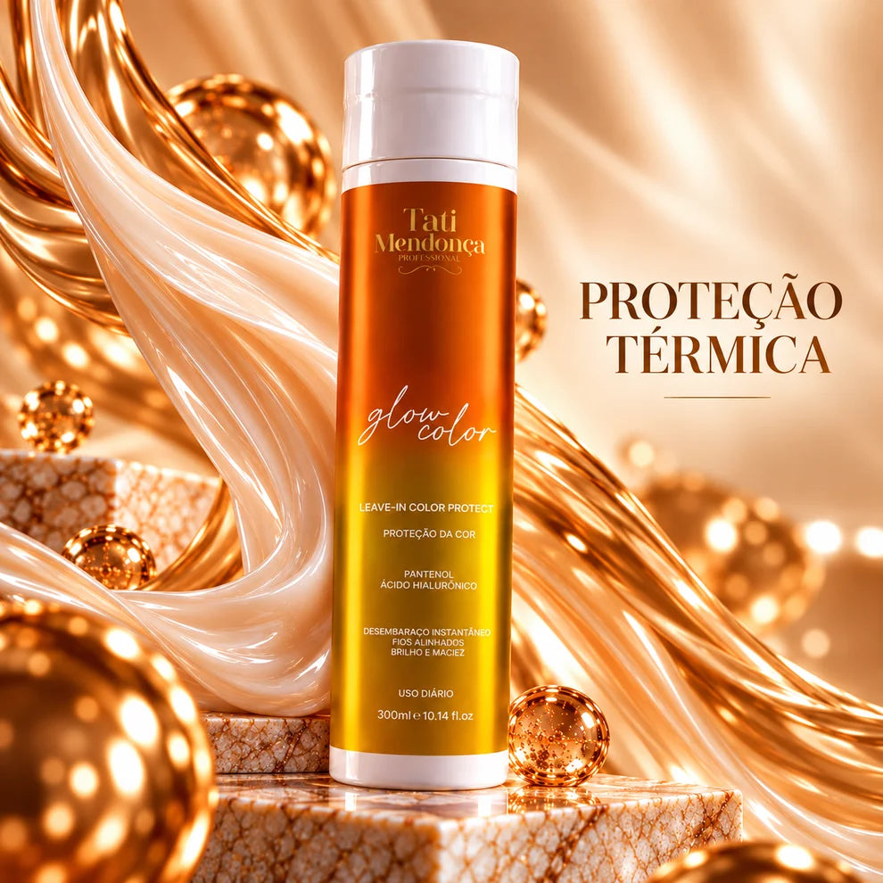 Kit Glow Color Tati Mendonça – Shampoo, Máscara Condicionadora e Leave-in Color Protect