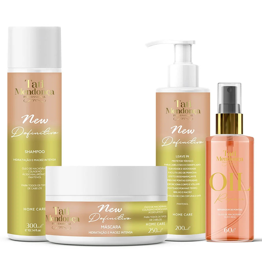 KIT QUERIDINHOS DA TATI /Shampoo 300ml + Máscara250ml + Leave-in 300ml + Óleo| Tati Mendonça